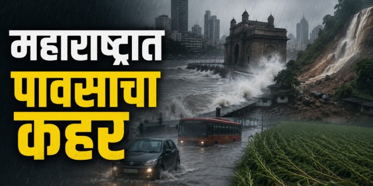मुंबईसह महाराष्ट्रात पावसाचा कहर; दरडी, पूर आणि शेतीवर मोठा परिणाम
