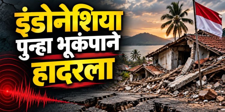 इंडोनेशियात पुन्हा भूकंपाचा धक्का; निआसजवळ ६.१ तीव्रतेचा भूकंप