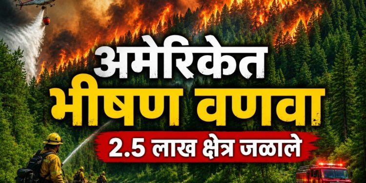 अमेरिकेत भीषण वणवा; गव्हर्नरकडून आपत्कालीन स्थिती जाहीर, हजारोंचे स्थलांतर