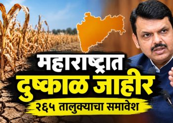 महाराष्ट्रात दुष्काळाची अधिकृत घोषणा; २६५ तालुके दुष्काळग्रस्त, शेतकऱ्यांसाठी मोठ्या सवलती