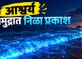 समुद्रात निळा प्रकाश; नेमके रहस्य काय? महाराष्ट्रातल्या या समुद्रकिनाऱ्यावर घडली घटना